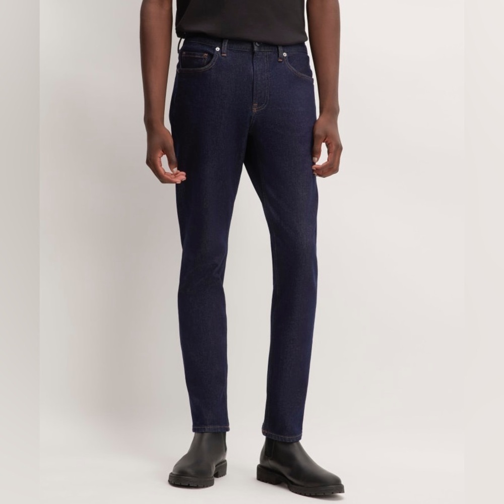 Everlane Men's Uniform The Slim‎ 4-Way Stretch Organic Jean Dark Indigo NWT